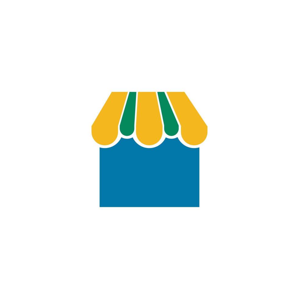 Modern shop store logo design vector