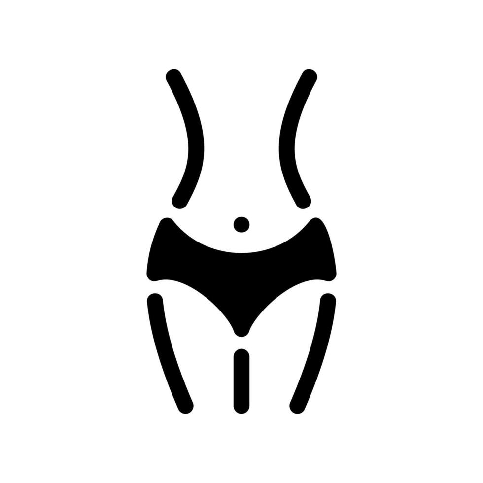 Outline Icon of a Stylized Female Body Shape or Silhouette vector