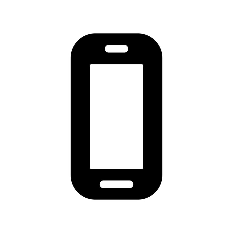 Minimalist Silhouette Icon of a Modern Touchscreen Smartphone Device vector