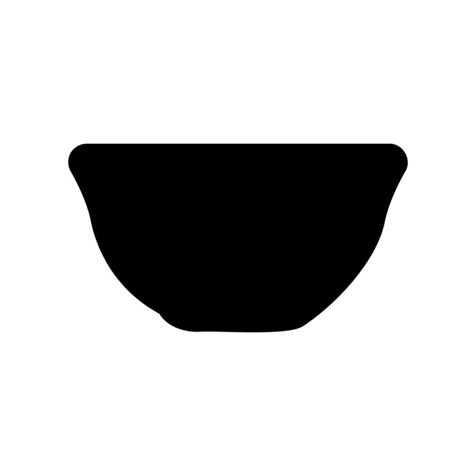 Minimalist Silhouette Icon of a Versatile Round Serving Bowls vector