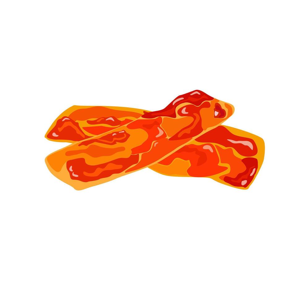 Cartoon spicy balado chips, Indonesian snack illustration vector