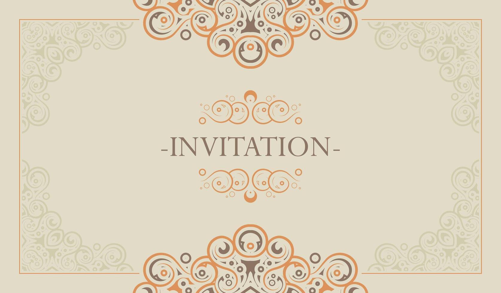 Invitation card design vintage style art vector