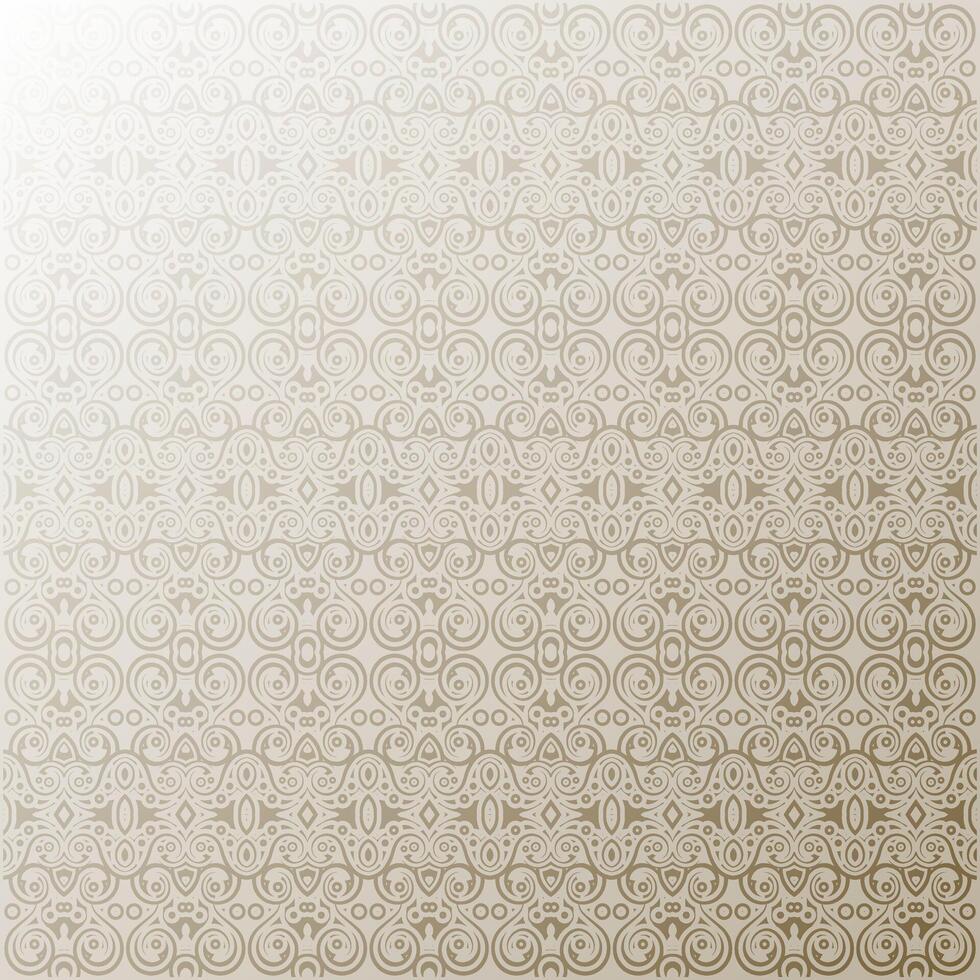 Seamless pattern featuring an intricate, repeating ornamental design with shades of gray vector