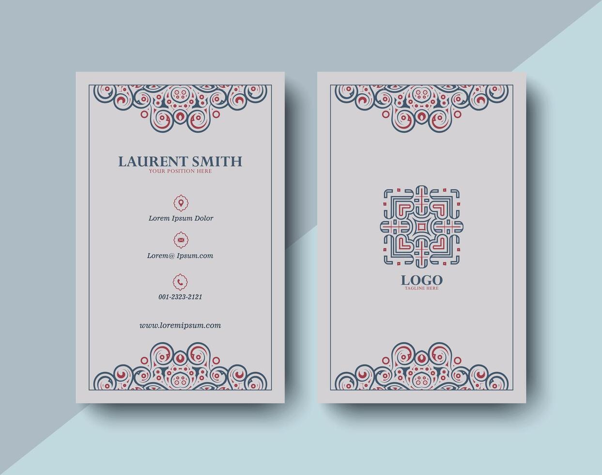 Business card design and logo art ornament vector