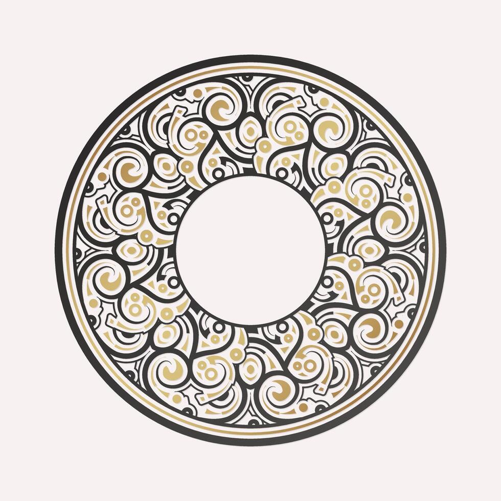 Elegant border ornament design template vector