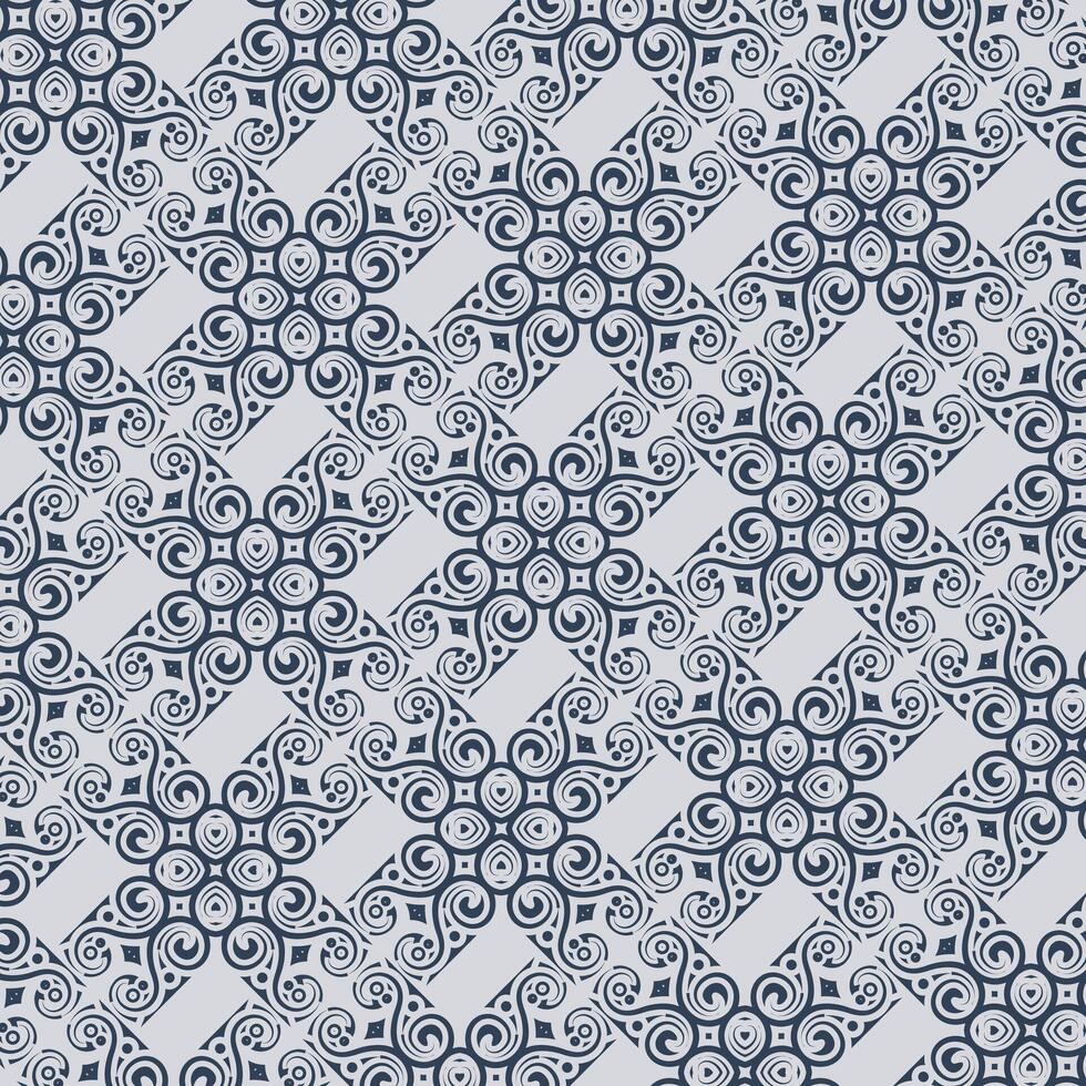 Swirl Floral Ornament Pattern for Textile and Paper Background vector