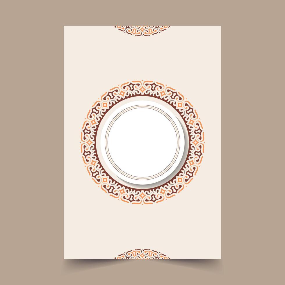 retro Cover Border Circle art Pattern vector