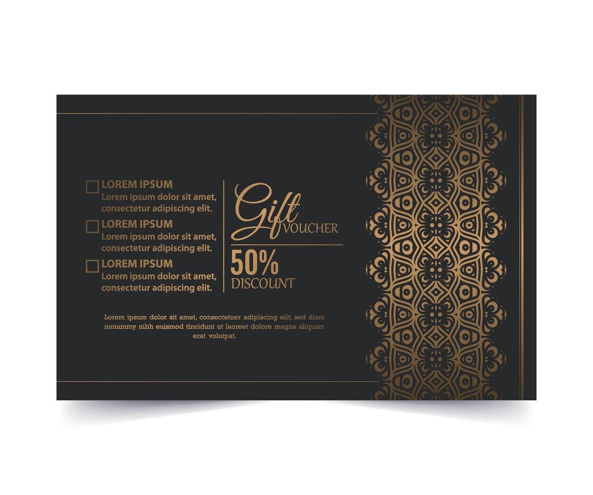 elegant gift voucher template vector