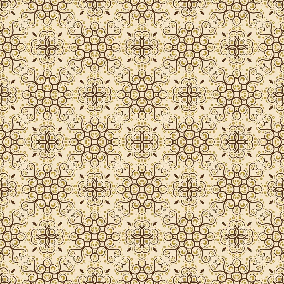 Ornamental Hand Drawn Swirl Damask Style Vintage Pattern Decorative Background. vector