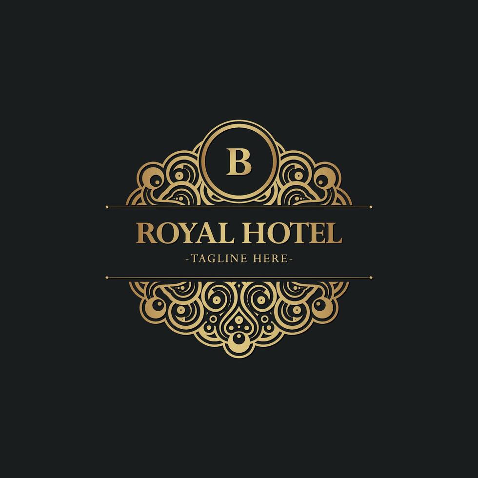 Royal Hotel Letter B Logo design template vector