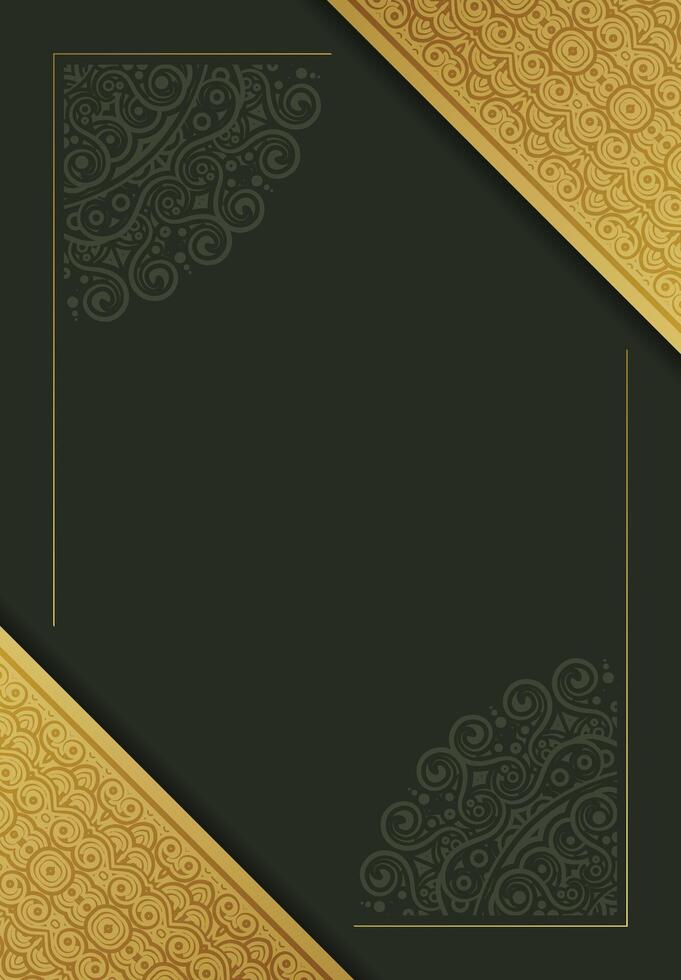 Ornate Golden Seamless Pattern on Cover with Abstract Floral Texture. vector