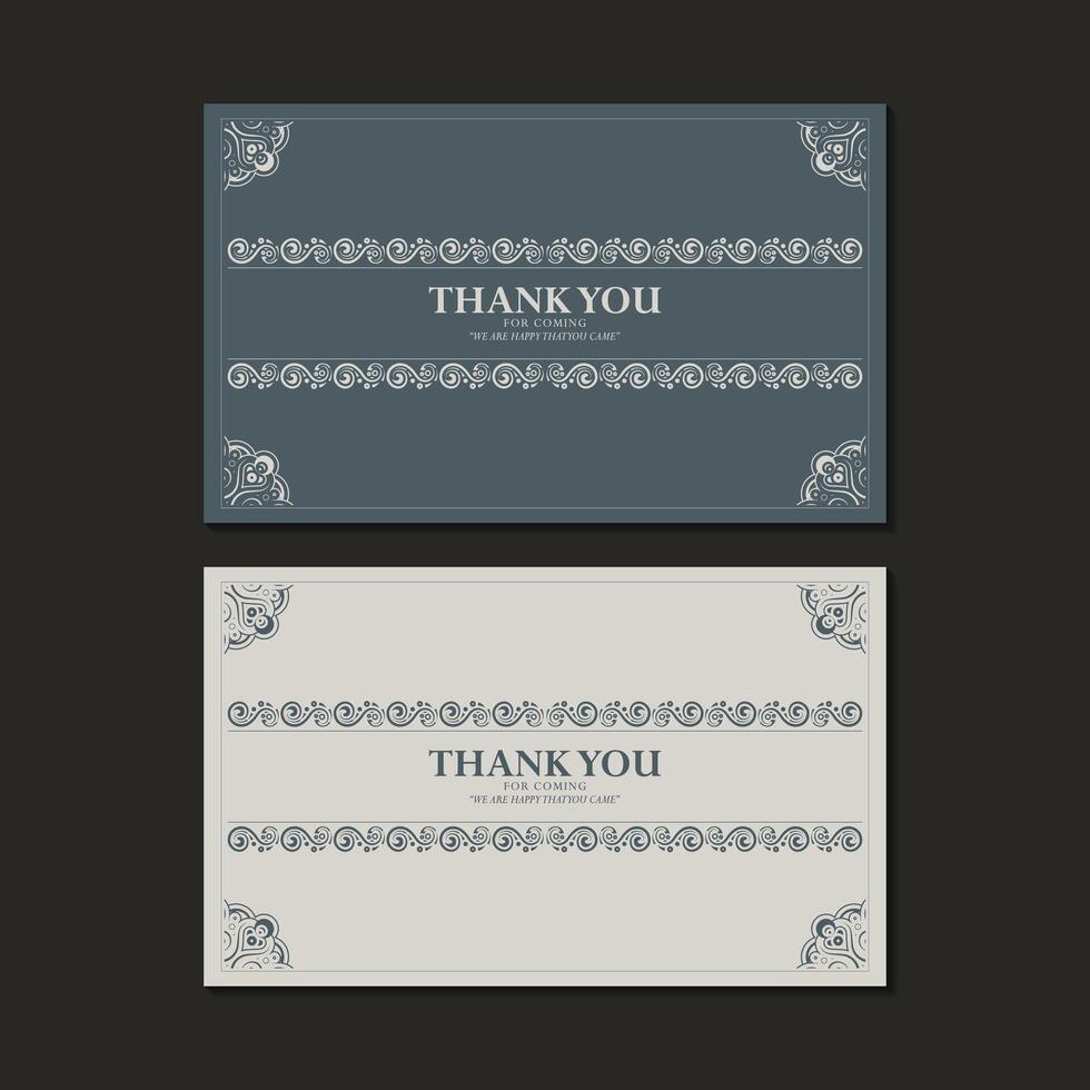 Elegant Thank You Cards Design vector