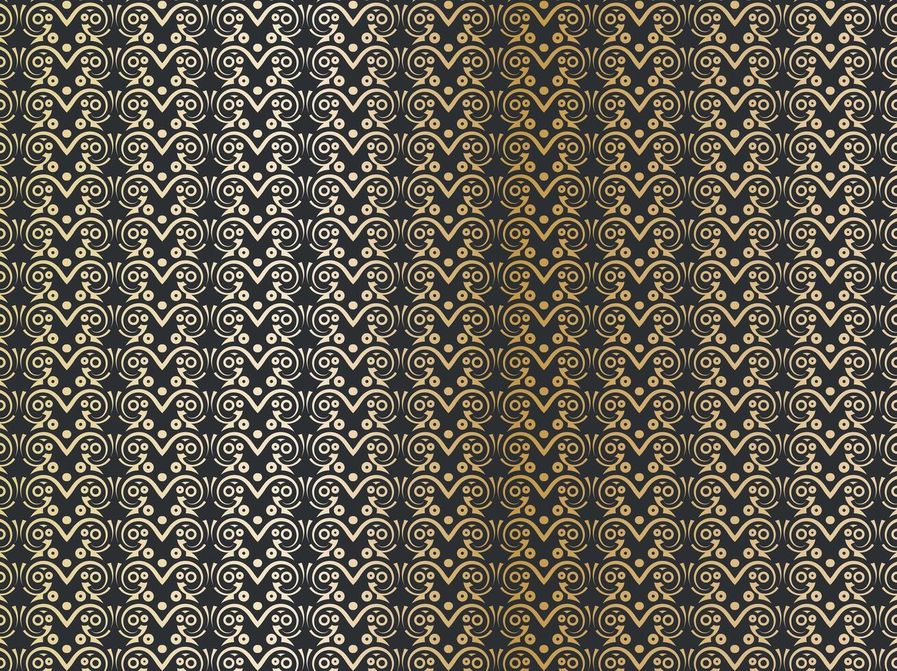 gold ornament pattern on a dark background vector