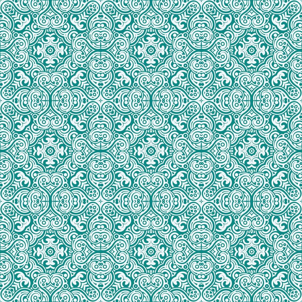 Teal art Swirl Pattern Seamless design vector