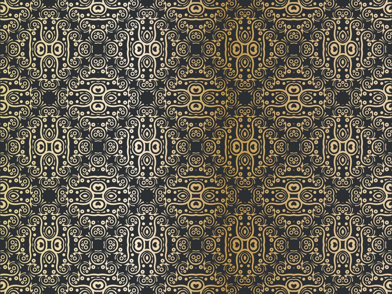 gold art ornament pattern on a dark background vector