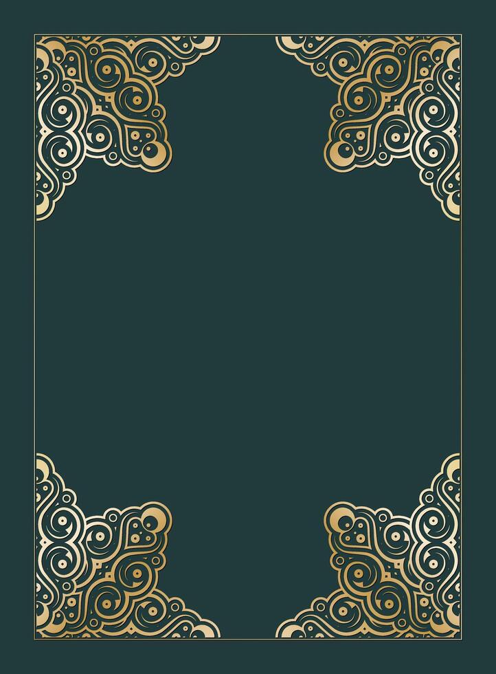 Elegant Golden Ornament Frame Design vector