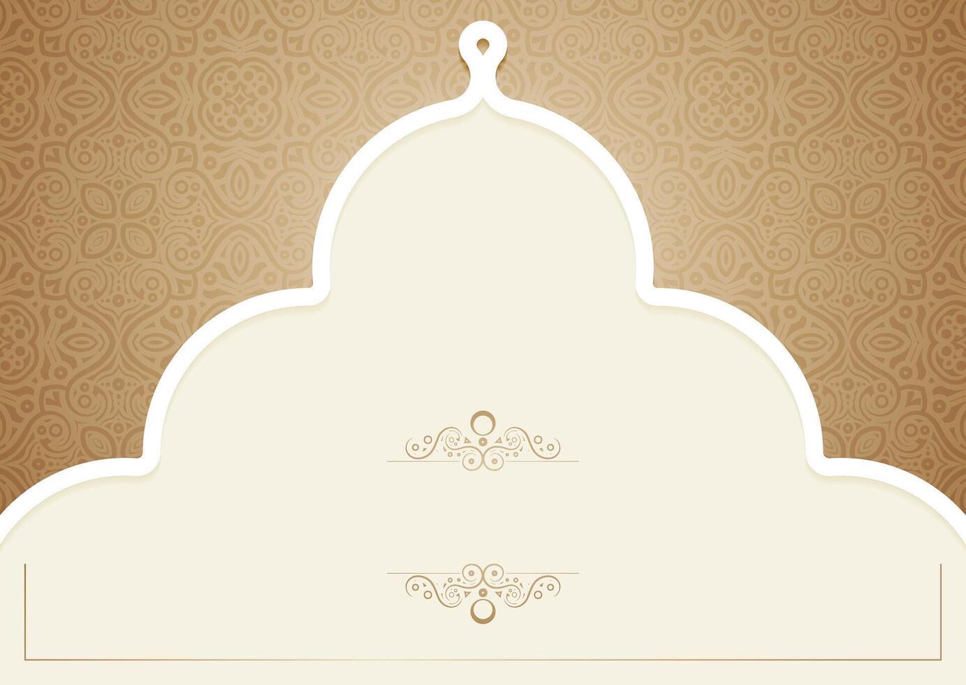 Elegant Islamic Style Ornate Pattern Frame for Ramadan Background Template vector