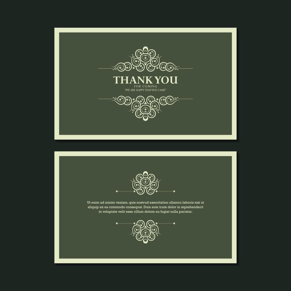 elegant thank you card design, perfect for various occasions vector