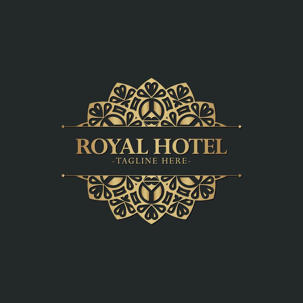 Luxury Royal Hotel Logo Design. vector