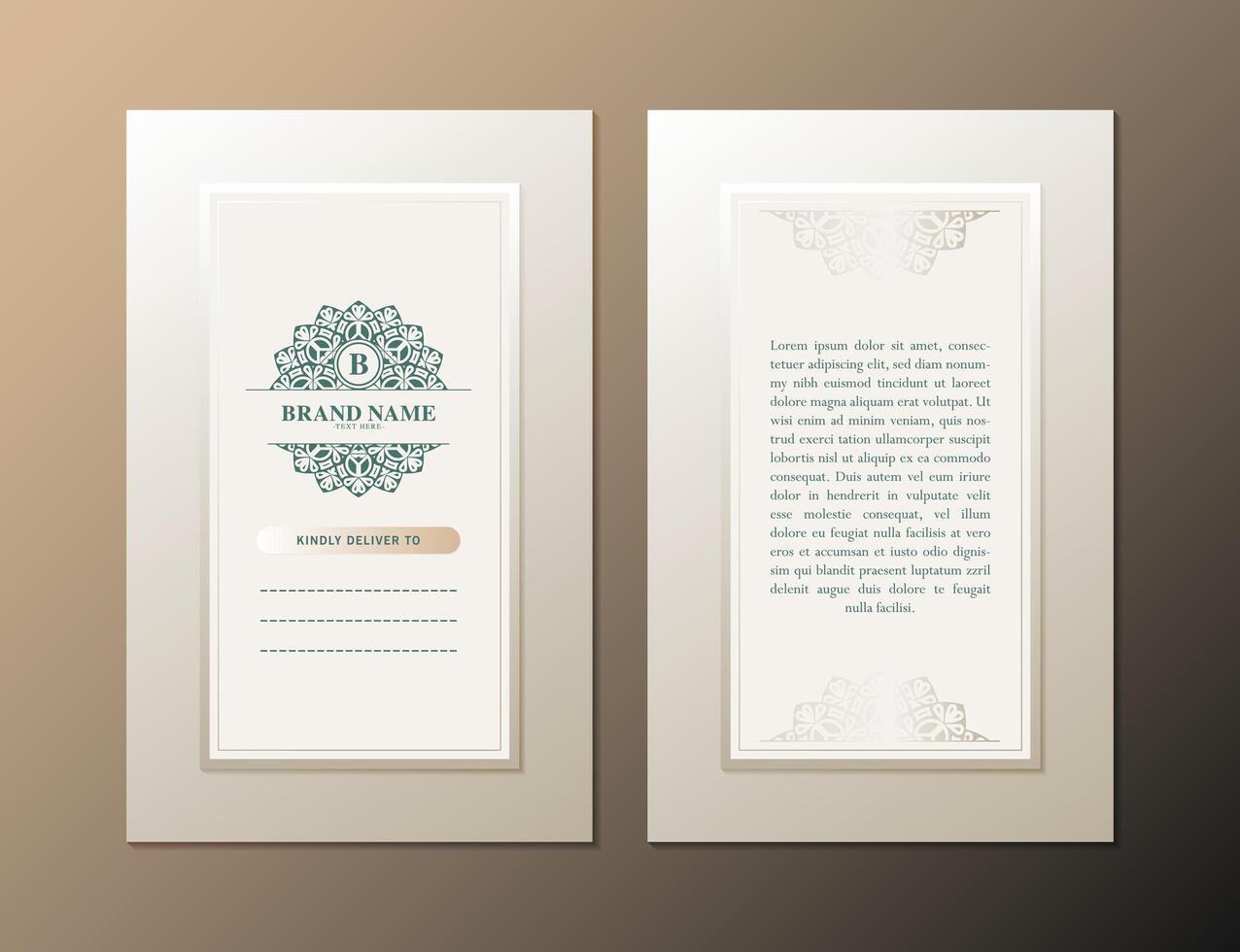 classic white art message card design vector
