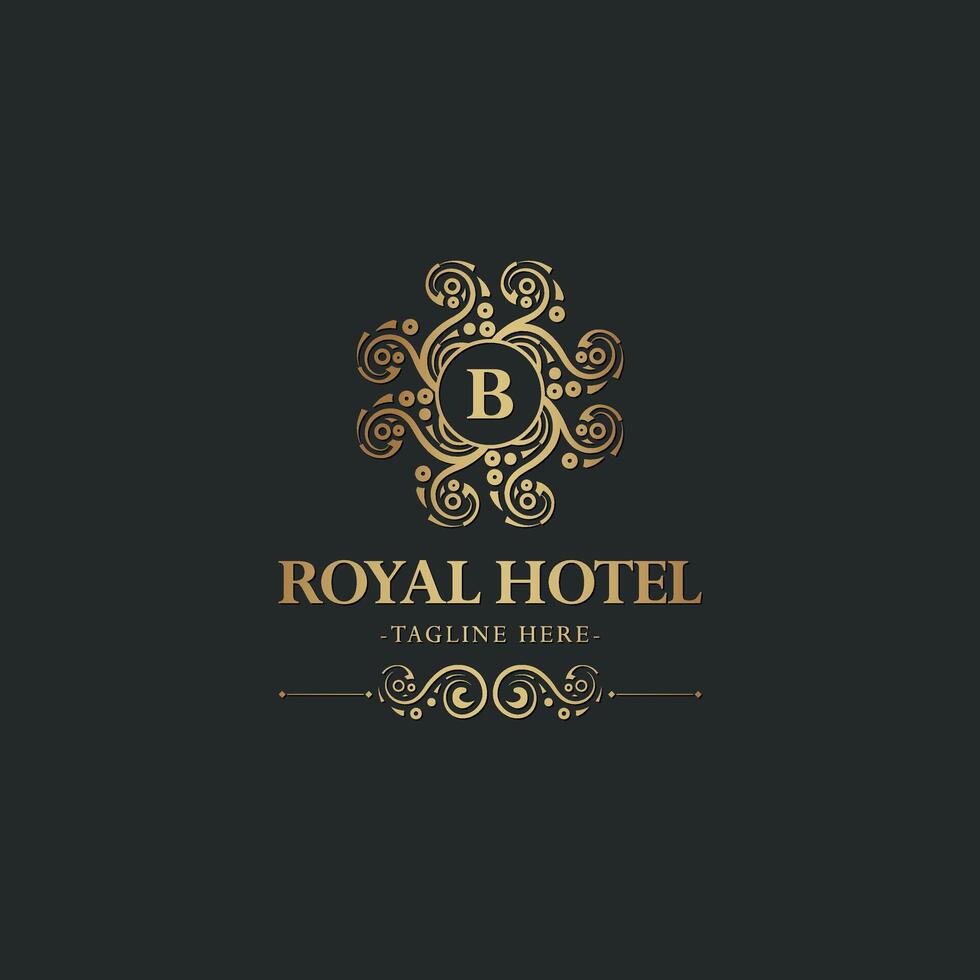 Royal Hotel Letter B Logo design template. vector