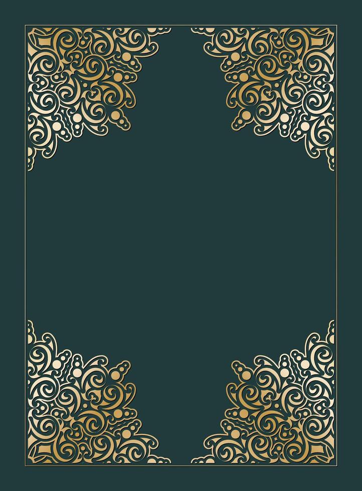 Golden Ornament Frame Design vector