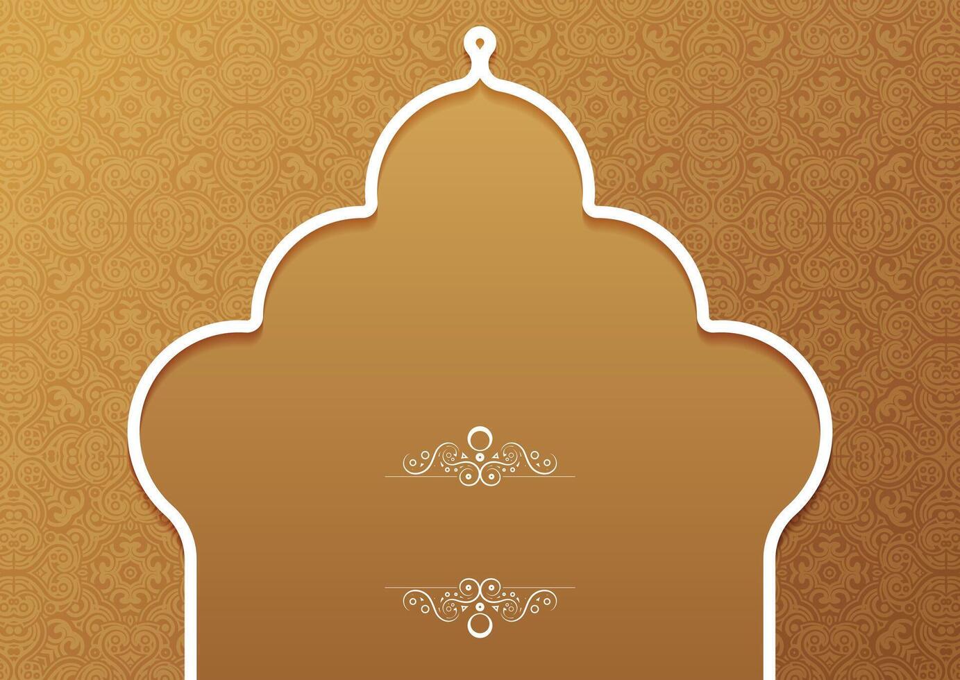 elegant golden Islamic arch background design vector