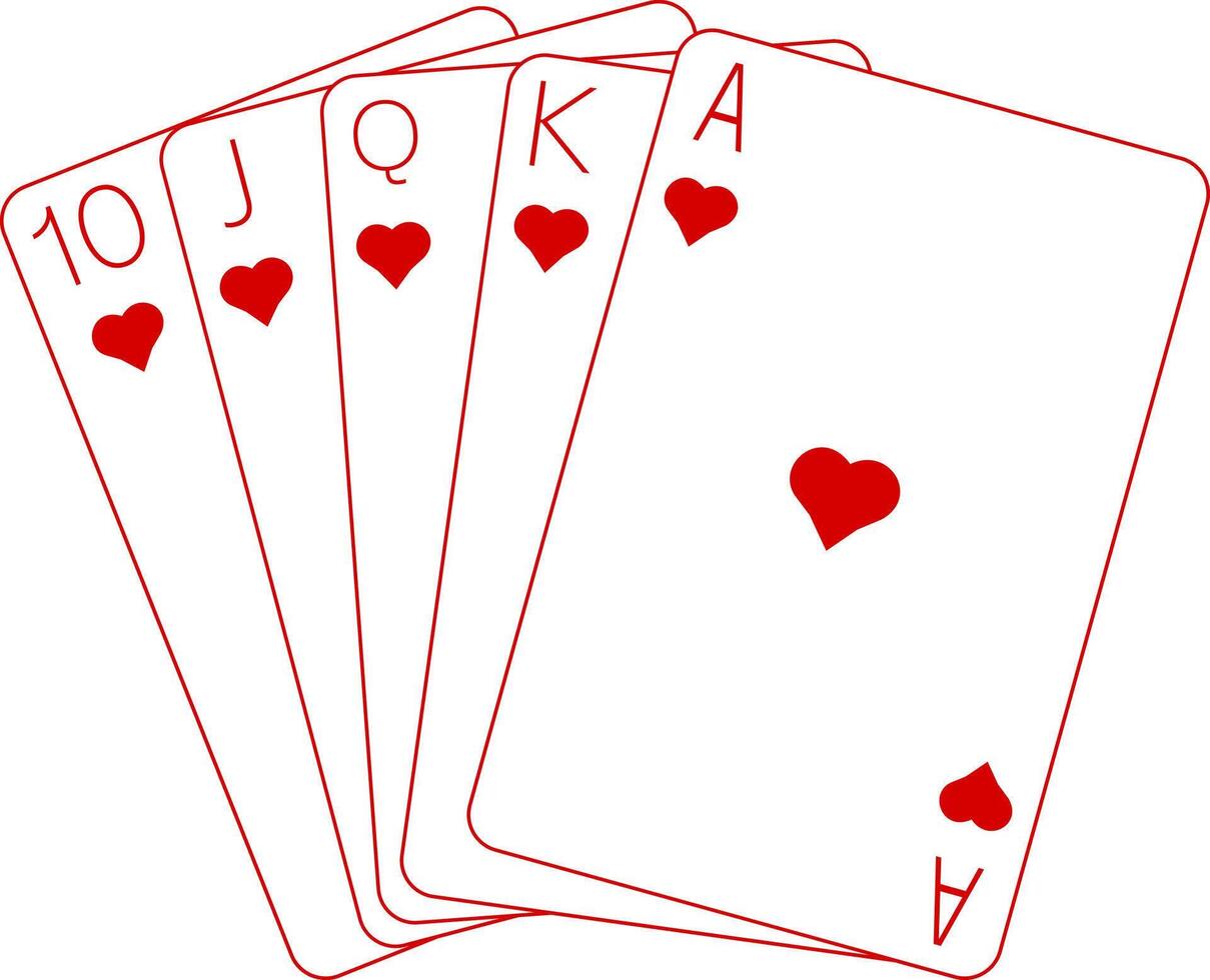 Playing cards. Poker. Ace of hearts. vector
