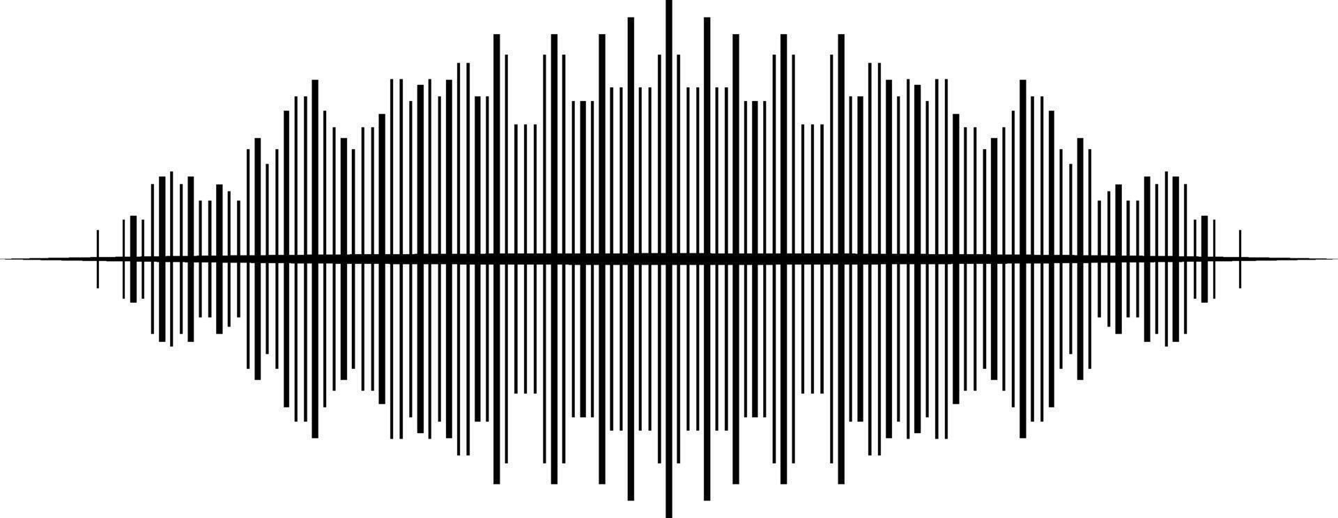 Audio Waveform with Highlighted Path vector