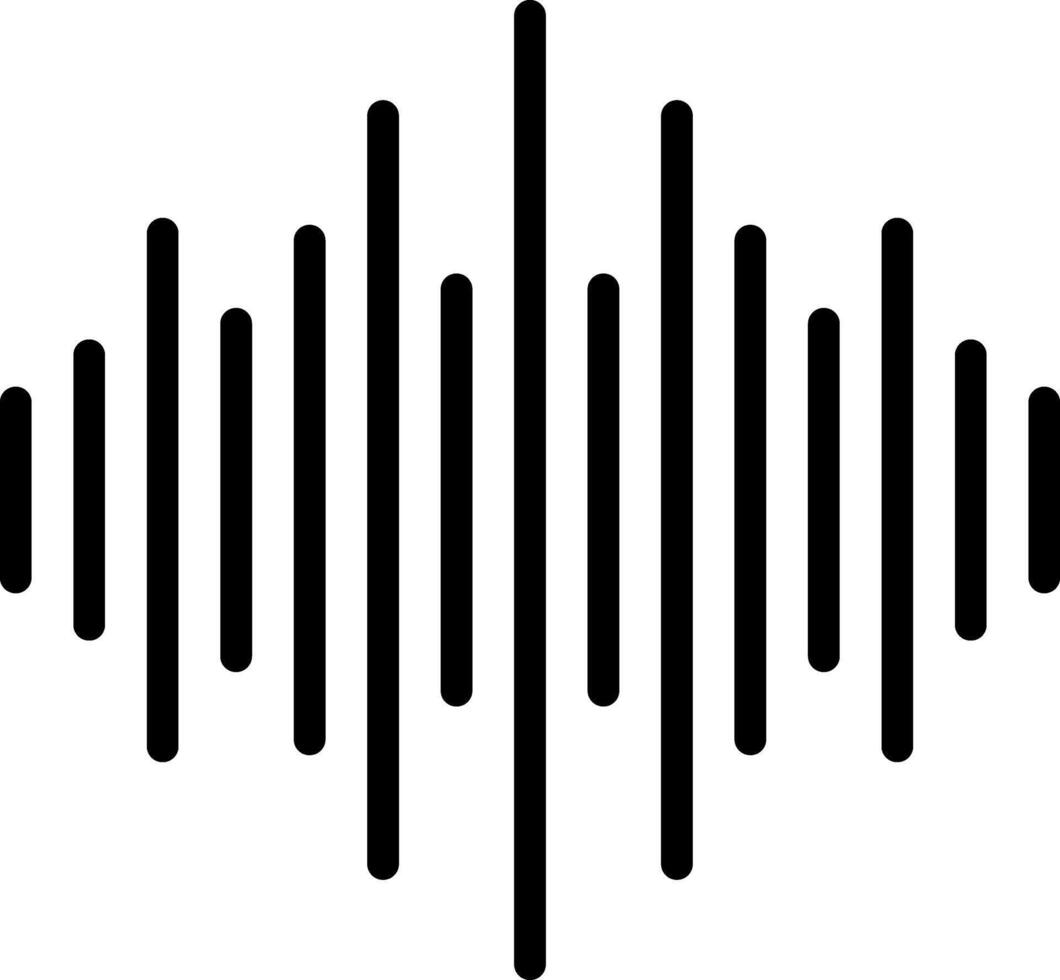 Audio waveform graphic vector