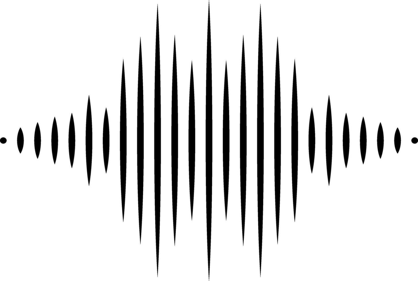 Abstract representation of a sound wave. vector