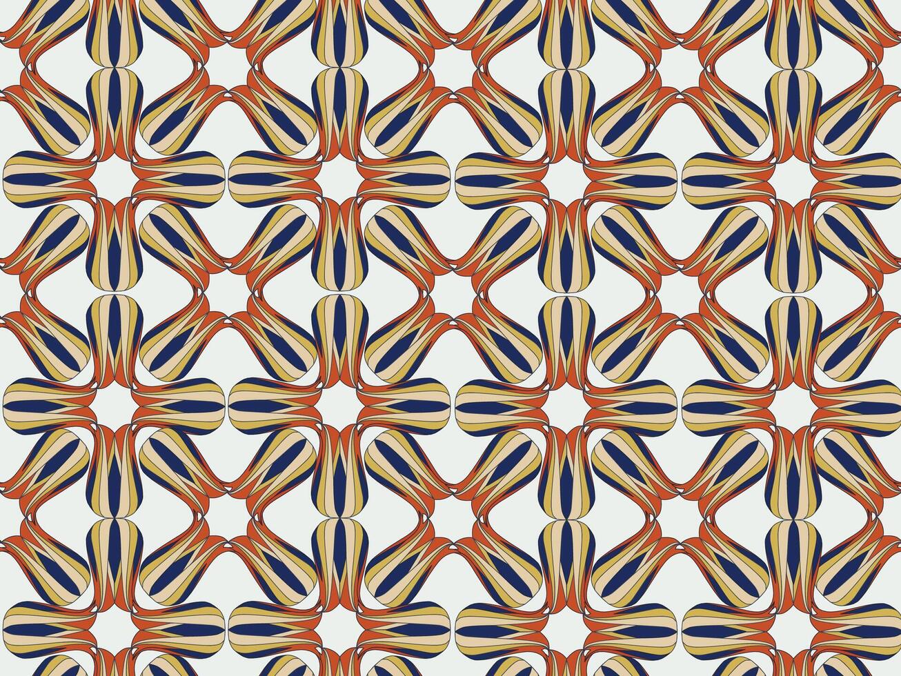 Seamless pattern with flourish ornament in 1920s graphic design style. Artistic abstract vintage geometric diagonal structure ornamental texture. vector