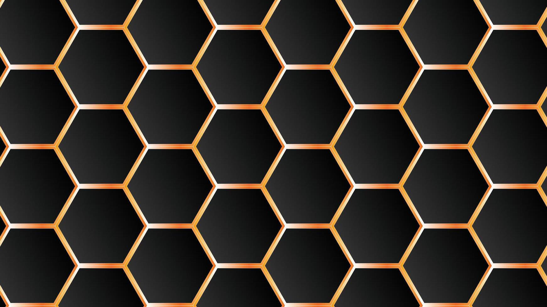 Elegant gold hexagonal pattern, minimal style, luxury template, stylish abstract art, seamless digital wallpaper vector