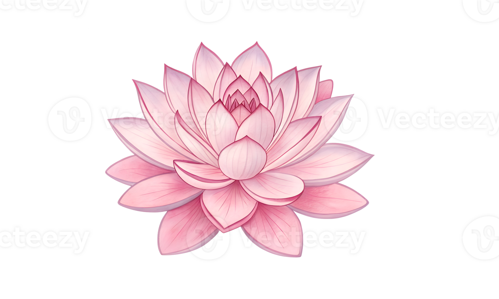 Lotus Flower Illustration on transparent background. png