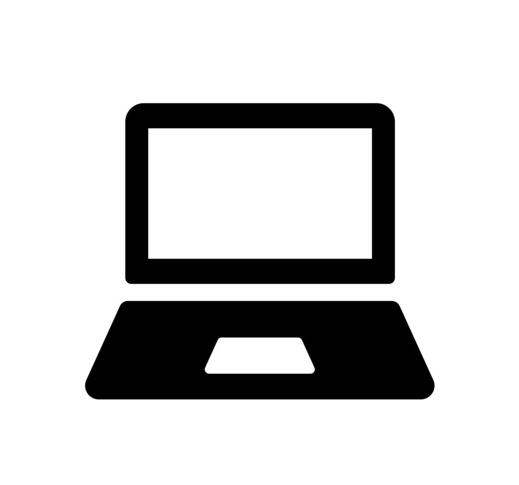 Laptop Computer Illustration. Simple Laptop Icon. Minimalist Design for Portable Device. Isolated Illustration. vector