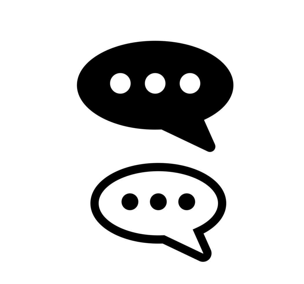 Speech Bubbles Illustration. Simple Chat Icon. Minimalist Design for Communication or Messaging. Isolated Illustration. vector