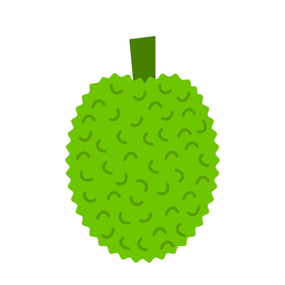 Tropical spiky fruit icon. A green graphic symbolizing exotic produce, unique flavor, and Asian fruit. jackfruit icon vector