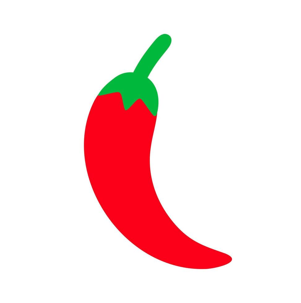 Spicy red chili pepper icon. A vibrant graphic symbolizing hot food, cooking ingredients, and flavorful spice. vector