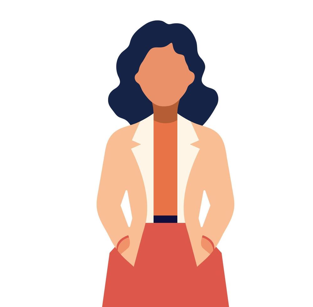 Woman bob haircut icon. A stylized graphic symbolizing female professionalism and modern style. vector