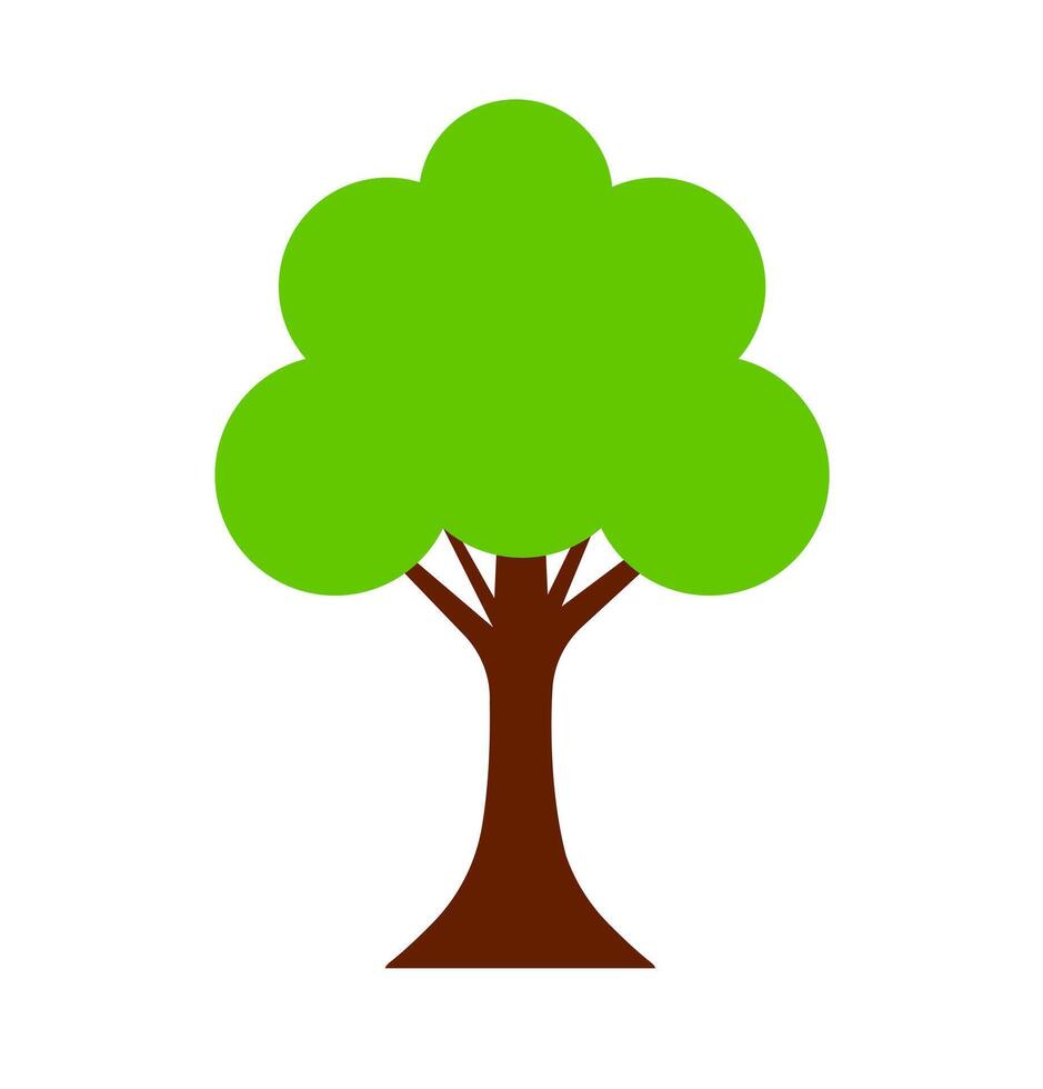 Green tree nature icon A graphic symbolizing nature, environment, and organic growth. vector