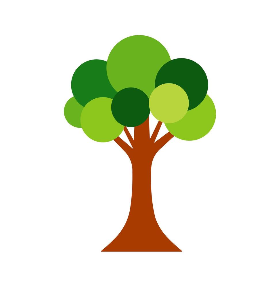 Fuller green tree icon. A graphic symbolizing nature, growth, environment, and natural landscapes. vector