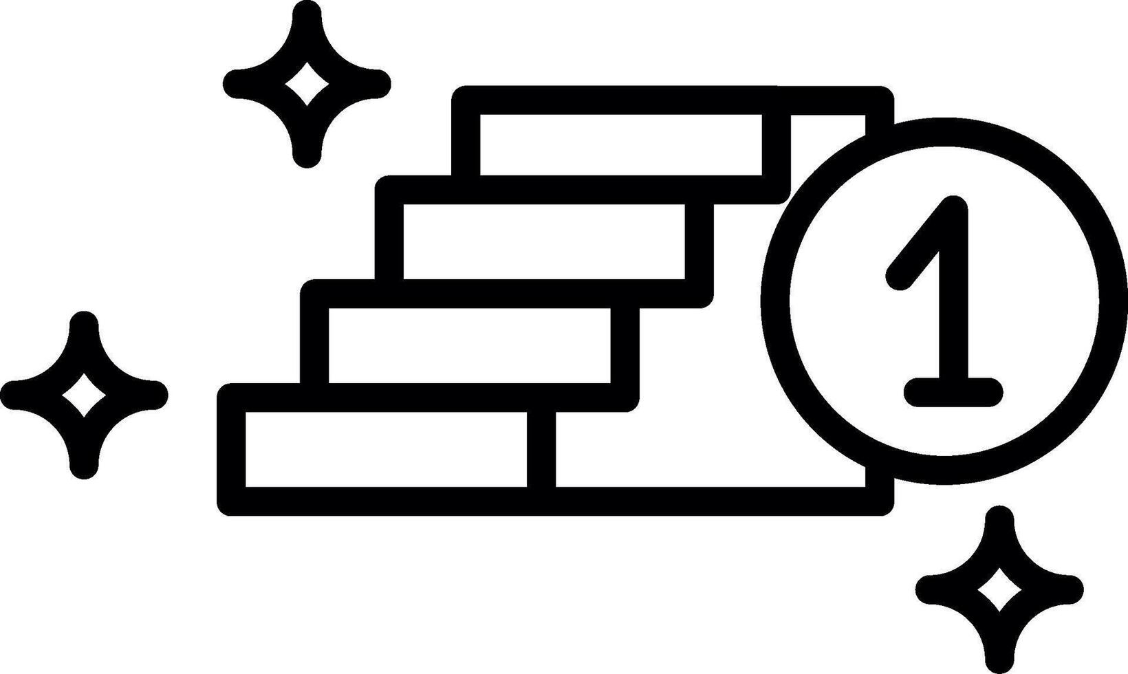 Number One New creative style line icon style vector