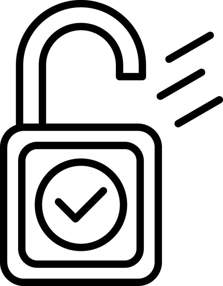Unlocked New creative style line icon vector