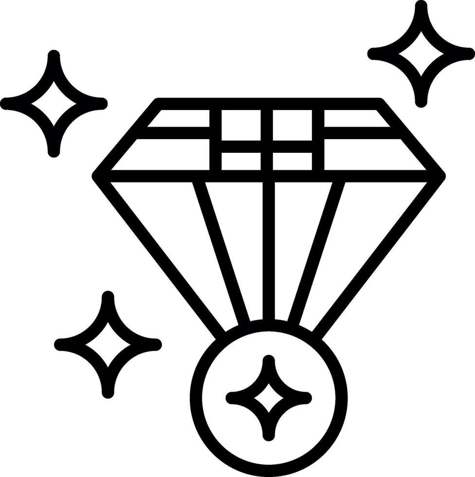 Diamond New creative style line icon new icons design vector