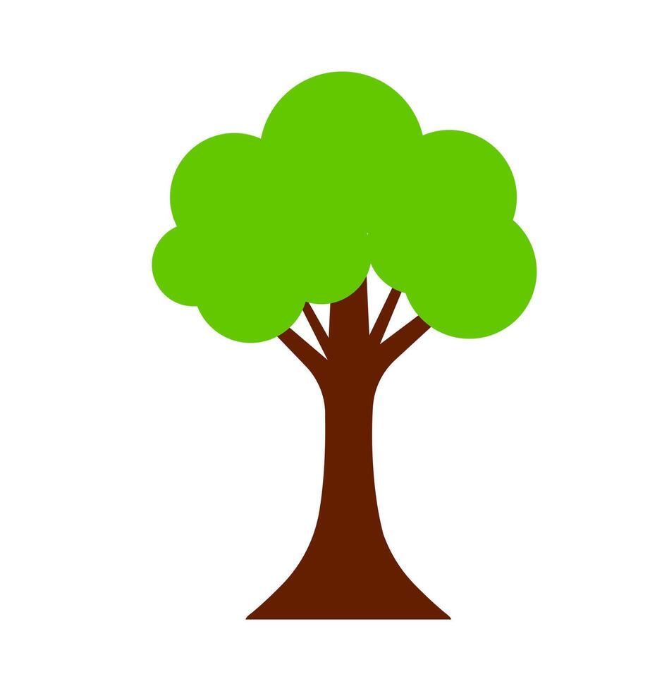 Green tree nature icon. graphic symbolizing nature, environment, and organic growth. vector