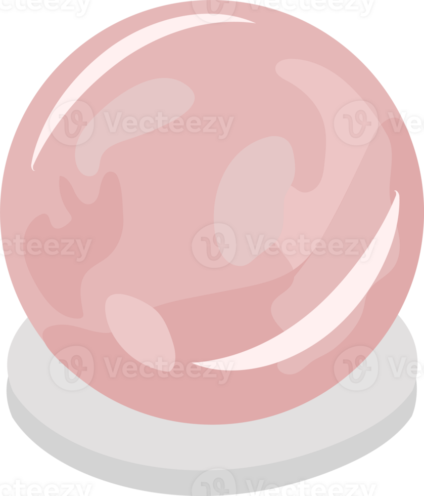 Illustration of a Rose Quartz Crystal Ball png