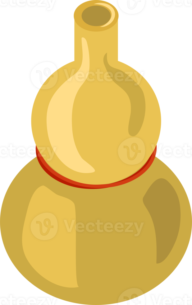 Illustration of a Yellow Calabash Gourd png