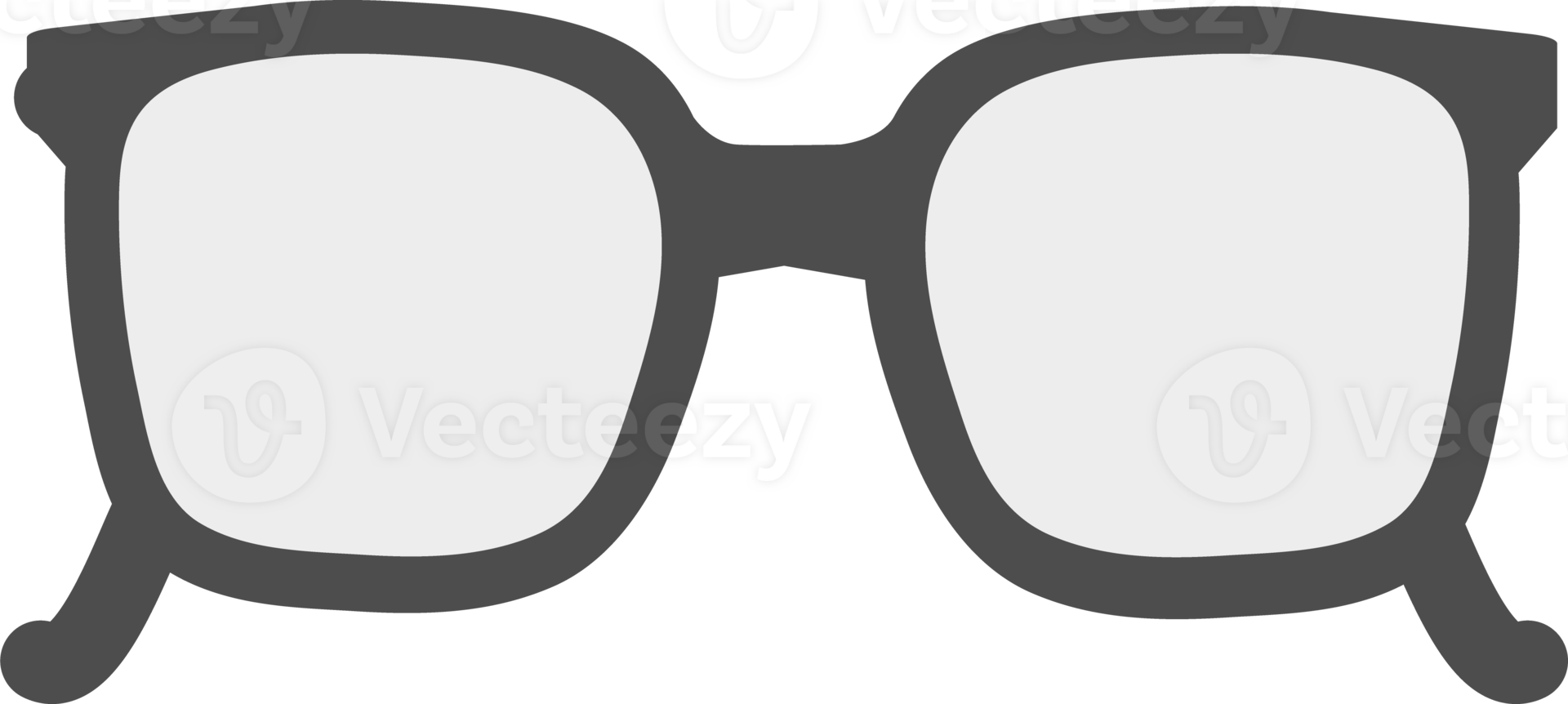 Illustration of Rectangular Framed Eyeglasses png