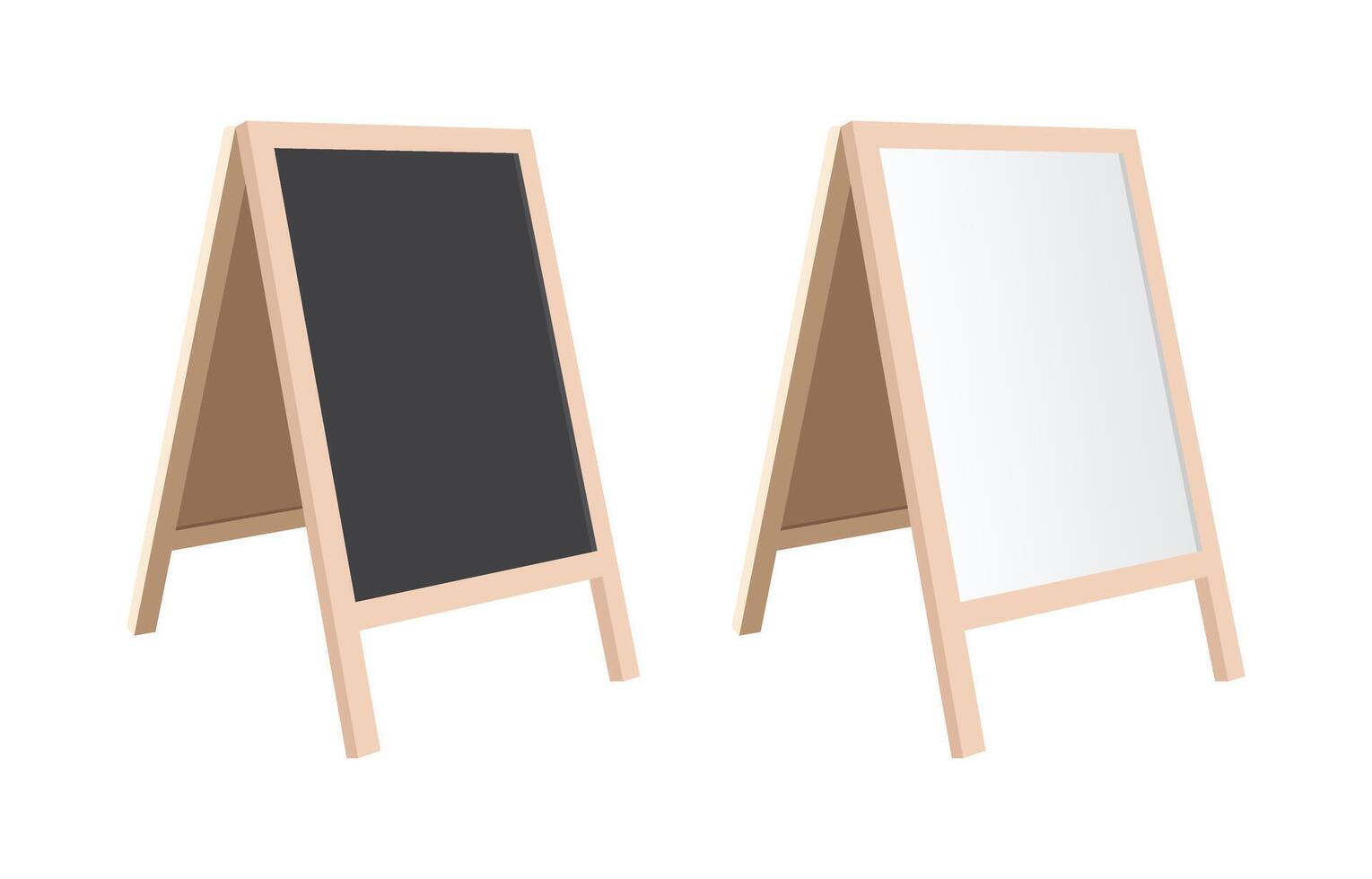 Boards Wood Frame Stand Set vector
