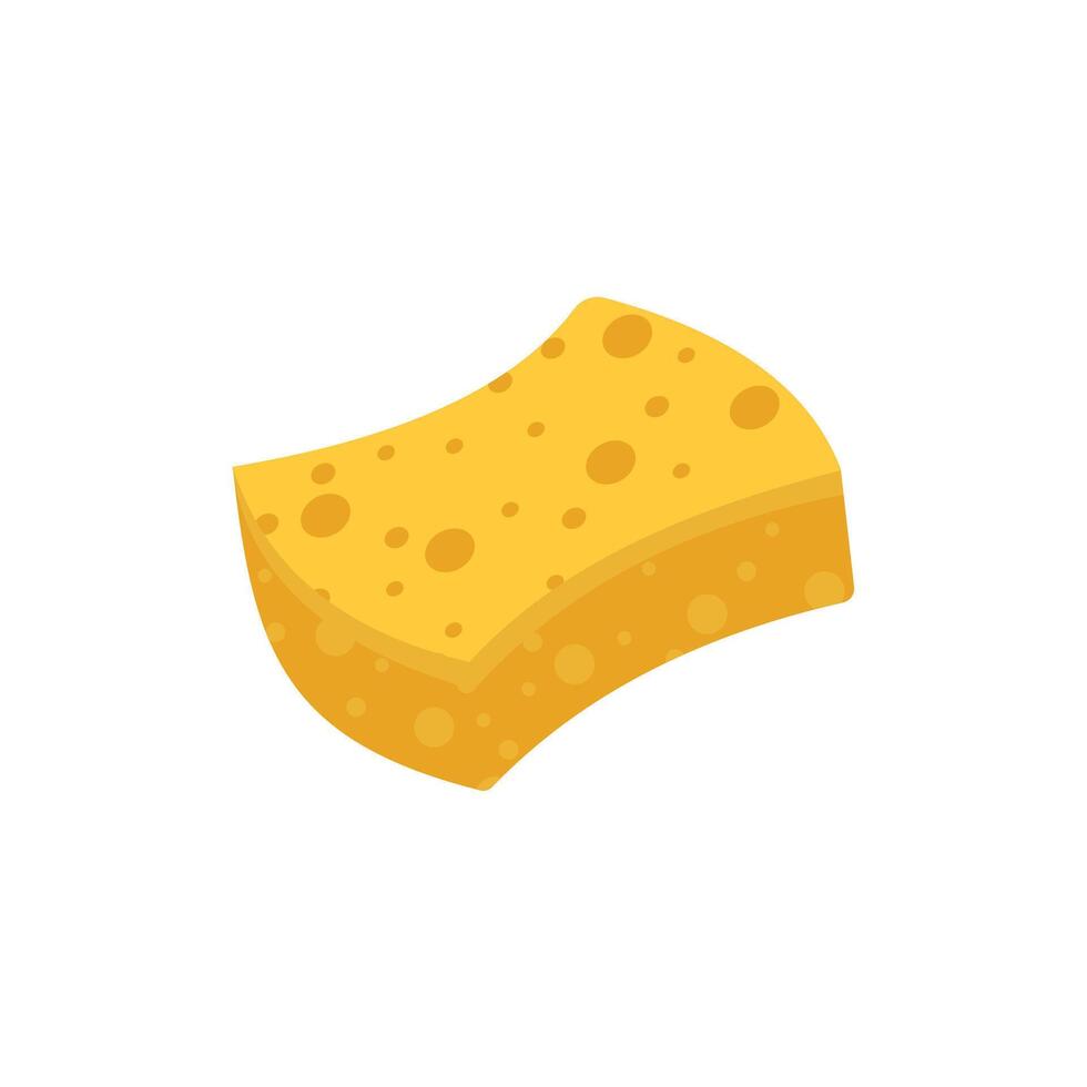 Yellow Sponge Icon Flat Design vector